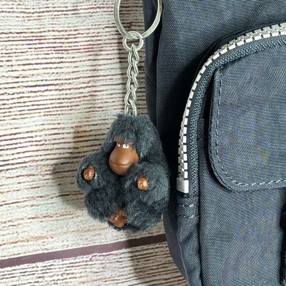 Kipling Navy Blue Small Lovebug Travel Daily Backpack Clean with Keychain - Picture 10 of 12